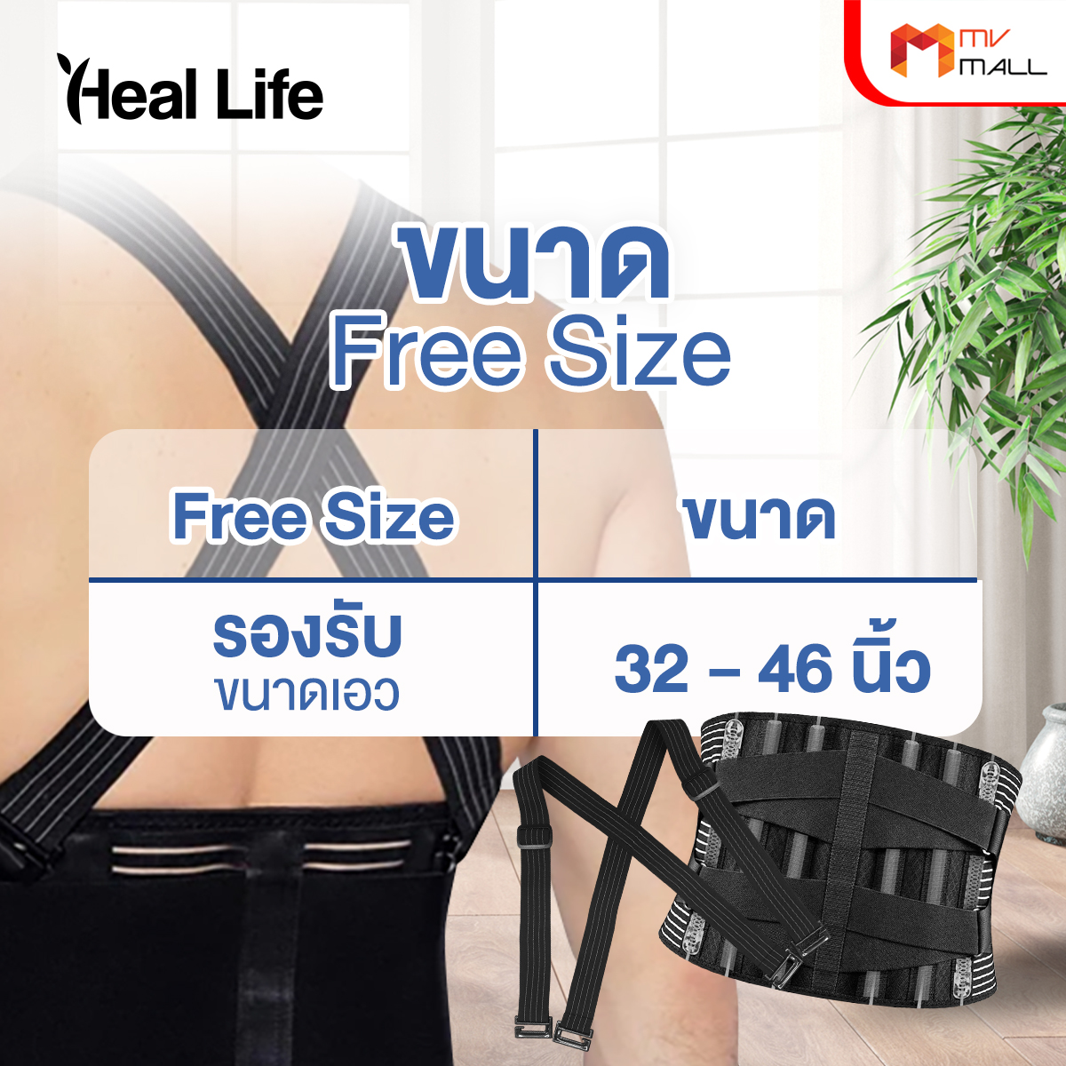Heal Life เซตอุปกรณ์พยุงหลัง (เซตใหม่) - Image 5