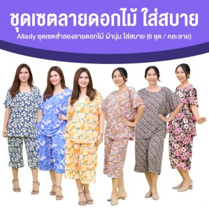 Allady ชุดลำลอง (คละลาย) สวยทุกลาย ใส่สบายทุกสี จำนวน 6 ชุด