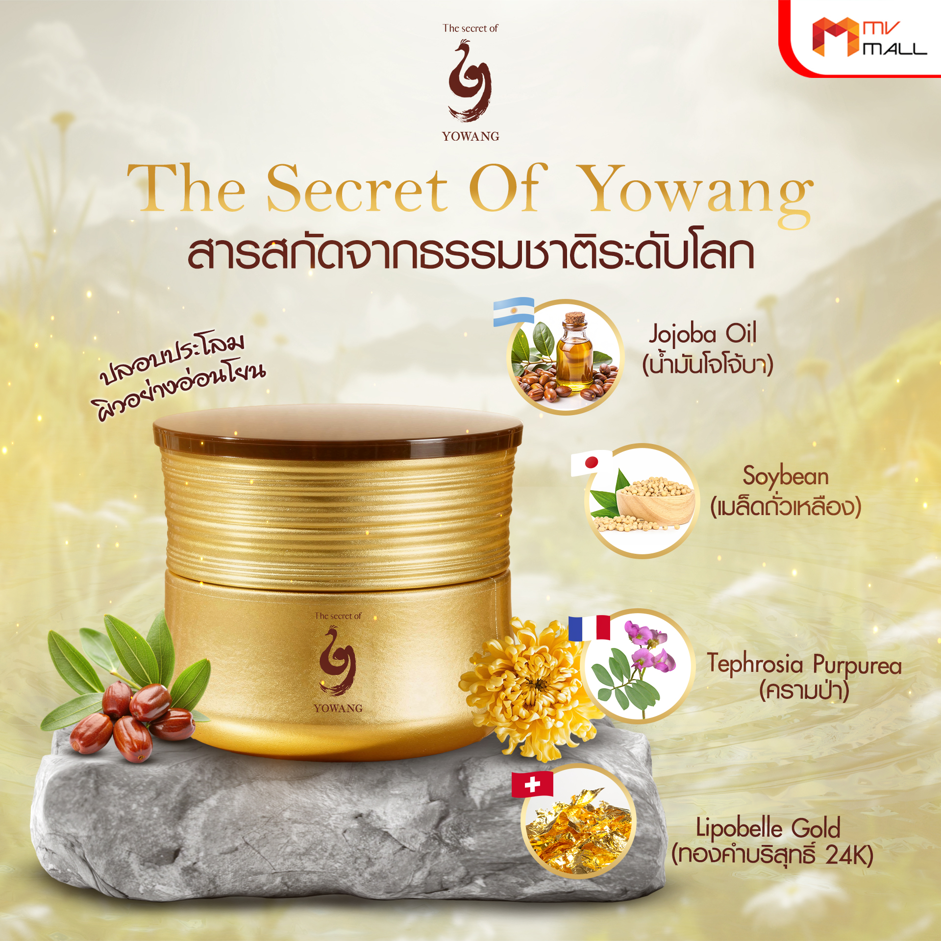 Yowang Time Energy Moist Firming Cream โยวัง ครีมบำรุงผิวสูตรเข้มข้น ขนาด 30 ml. จำนวน 5 กระปุก - Image 3