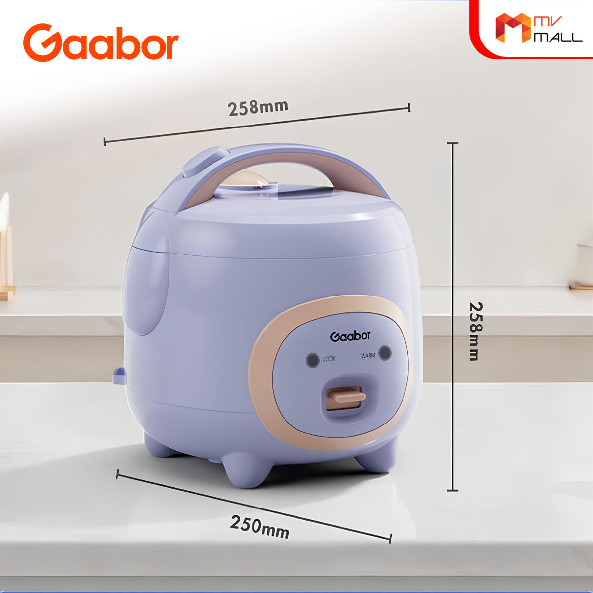 (คู่หูอิ่มอุ่น) Gaabor หม้อหุงข้าวรูปสัตว์เลี้ยง RC-25M01A + Gaabor หม้อเอนกประสงค์ EC-30M01A - Image 6