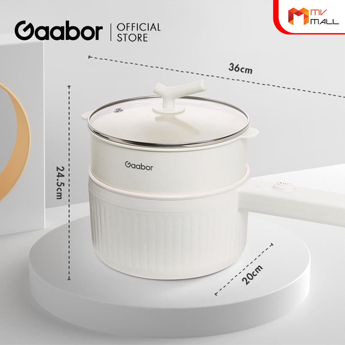 (คู่หูอิ่มอุ่น) Gaabor หม้อหุงข้าวรูปสัตว์เลี้ยง RC-25M01A + Gaabor หม้อเอนกประสงค์ EC-30M01A - Image 10