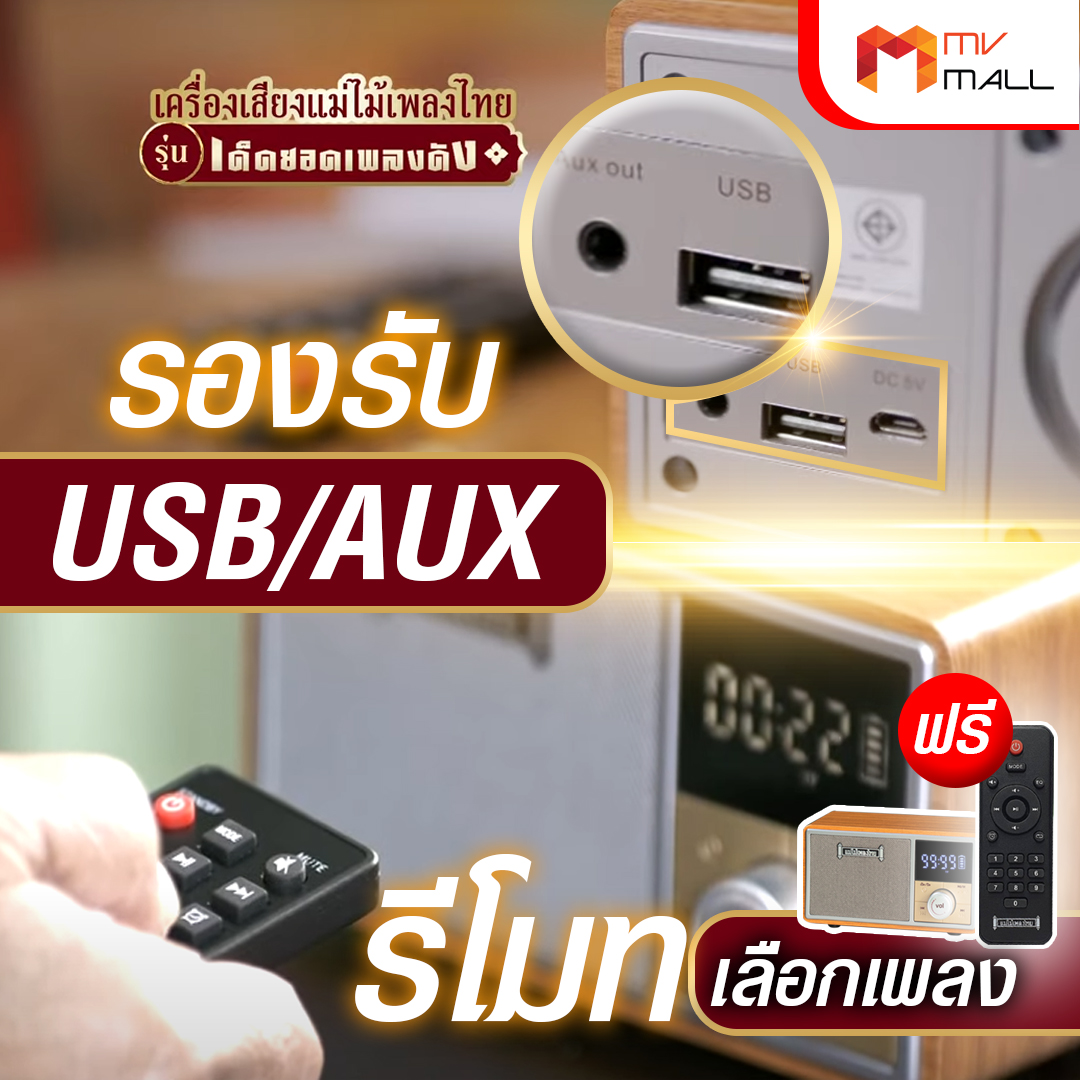 วิทยุแม่ไม้เพลงไทย รุ่น เด็ดยอดเพลงดัง วิทยุพกพา เพลงลูกทุ่ง ลูกกรุง 800 เพลง - Image 4