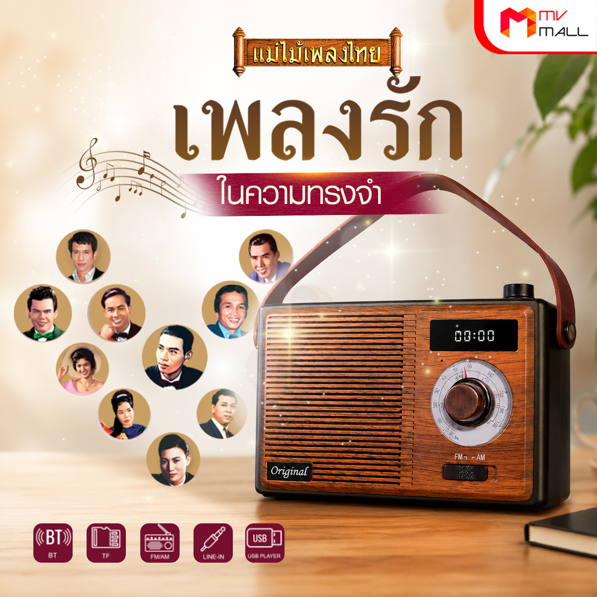 วิทยุแม่ไม้เพลงไทย รุ่น เพลงรักทรานซิสเตอร์ คัดรวมเพลงลูกทุ่ง-ลูกกรุงสุดฮิต 1,200 เพลงดัง - Image 4