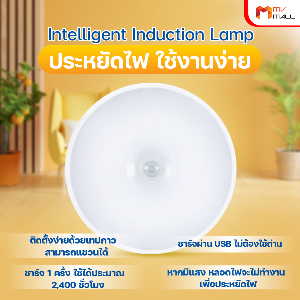 ไฟเซ็นเซอร์ LED ติดผนัง ไฟเปิดปิดออโต้ จำนวน 2 อัน - Image 3