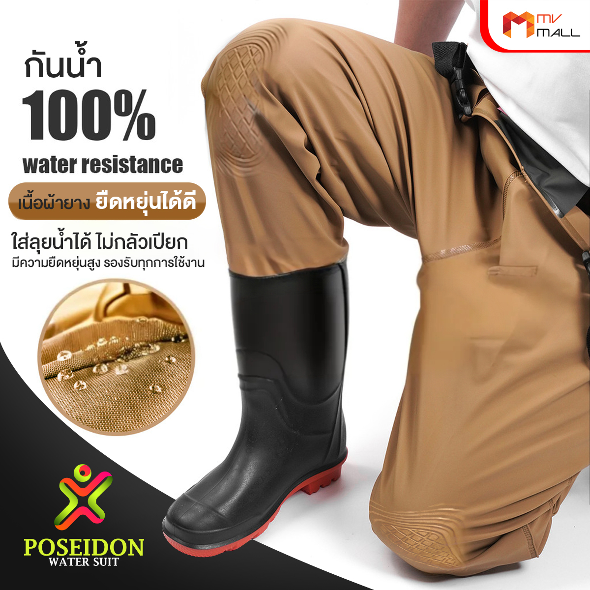 Poseidon ชุดสูทกันน้ำ ทนทาน ทำความสะอาดง่าย - Image 3